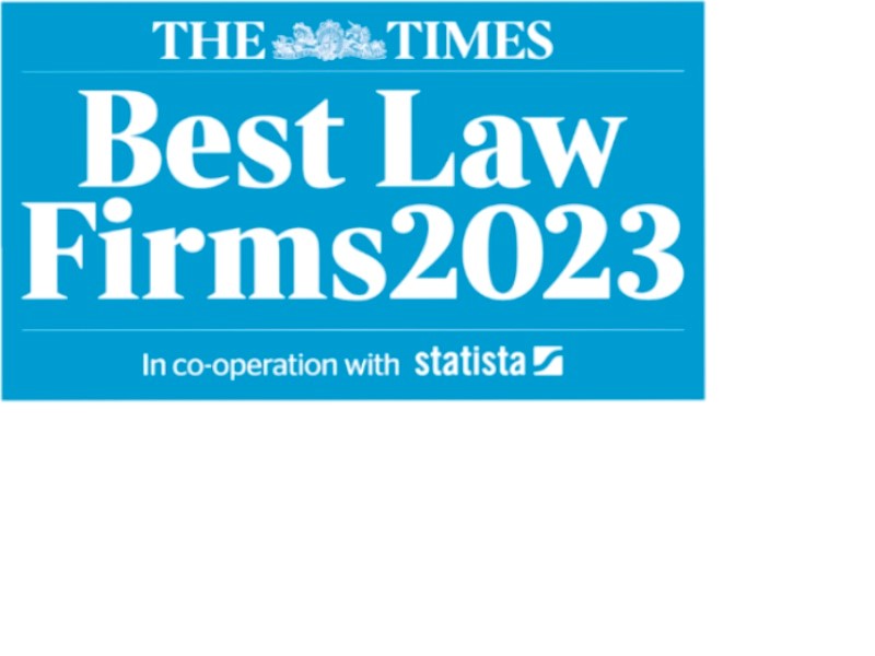 The Times Best Law Firm 2023 logo.